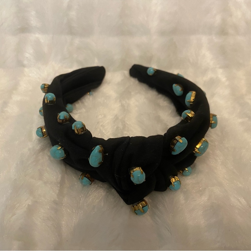 Black and Turquoise stones  Hair Band